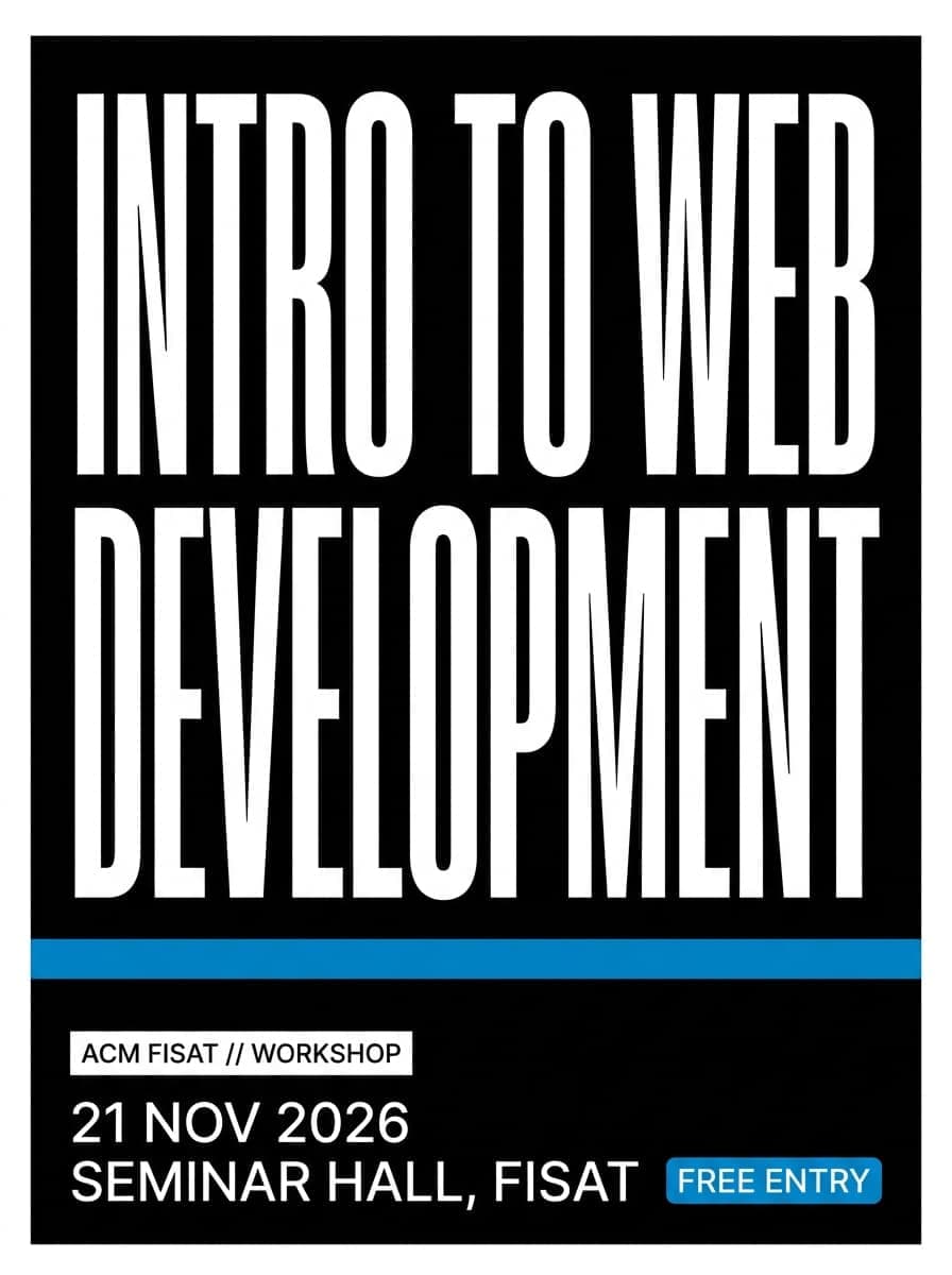 Poster for Intro to Web Development