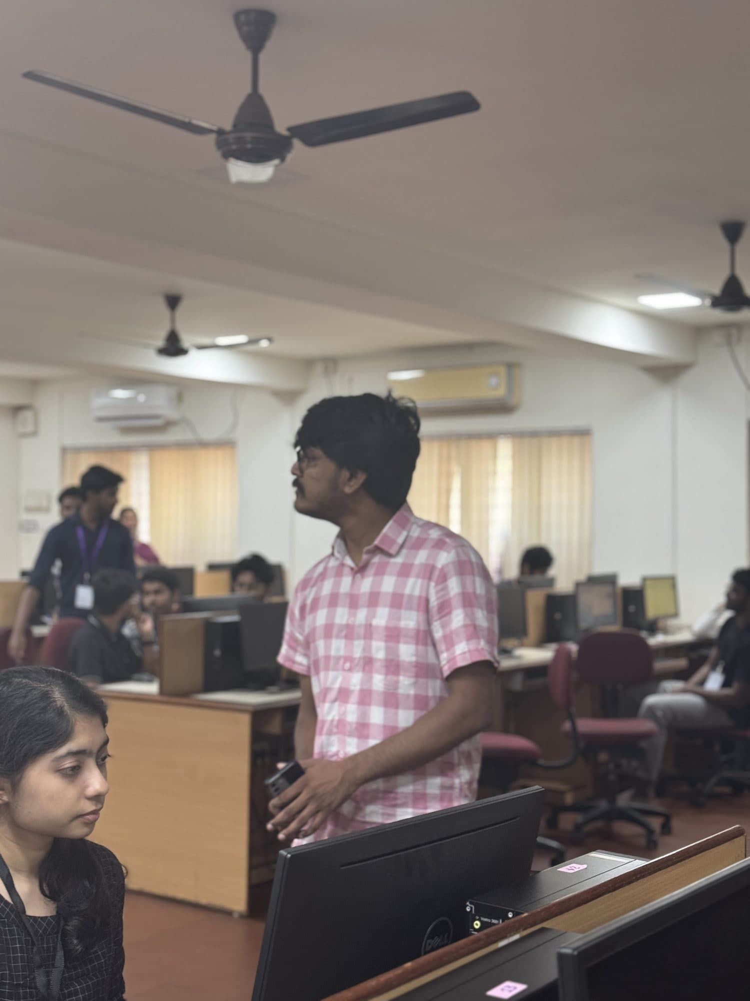 Students gathered during an Edge Plus indoor activity