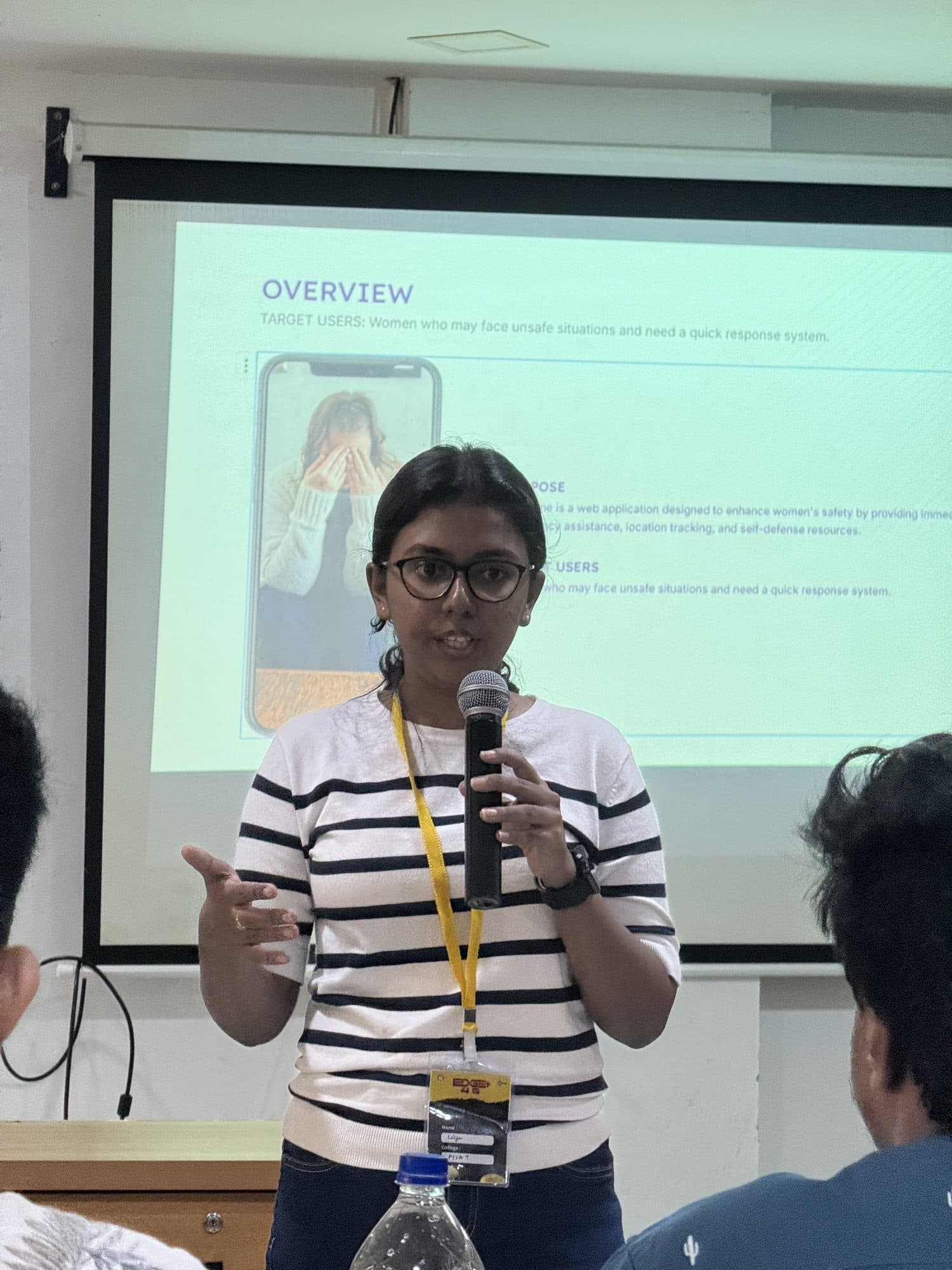 Speaker presenting to students during an Edge Plus session