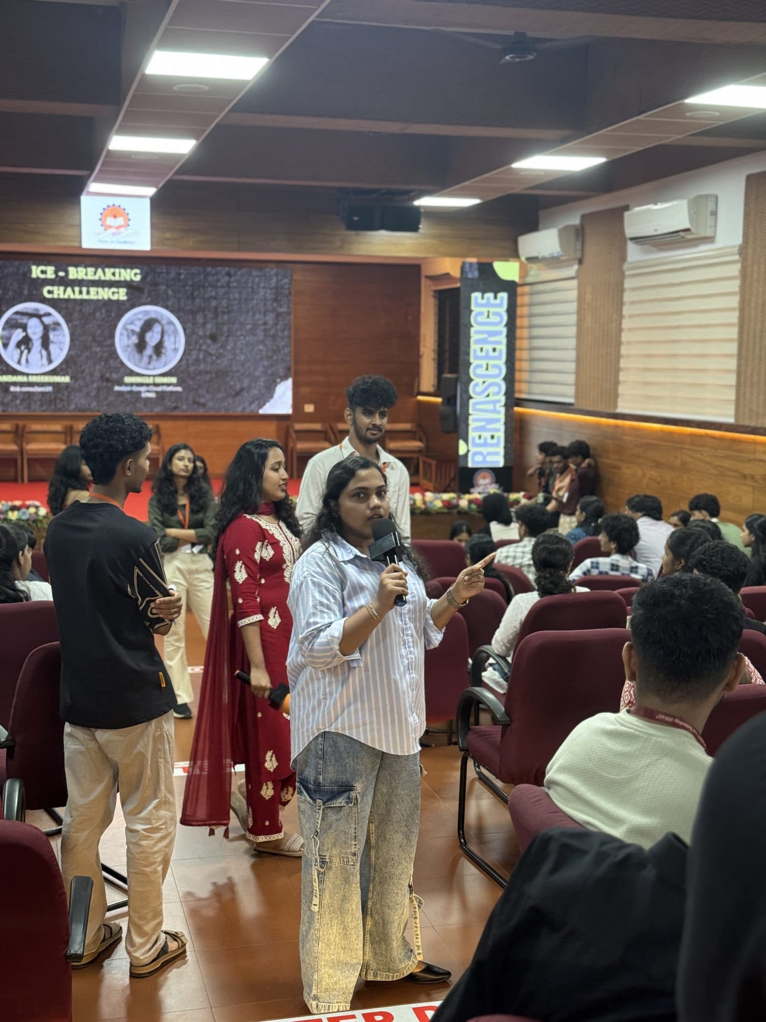 Students seated in a hall during Renascence