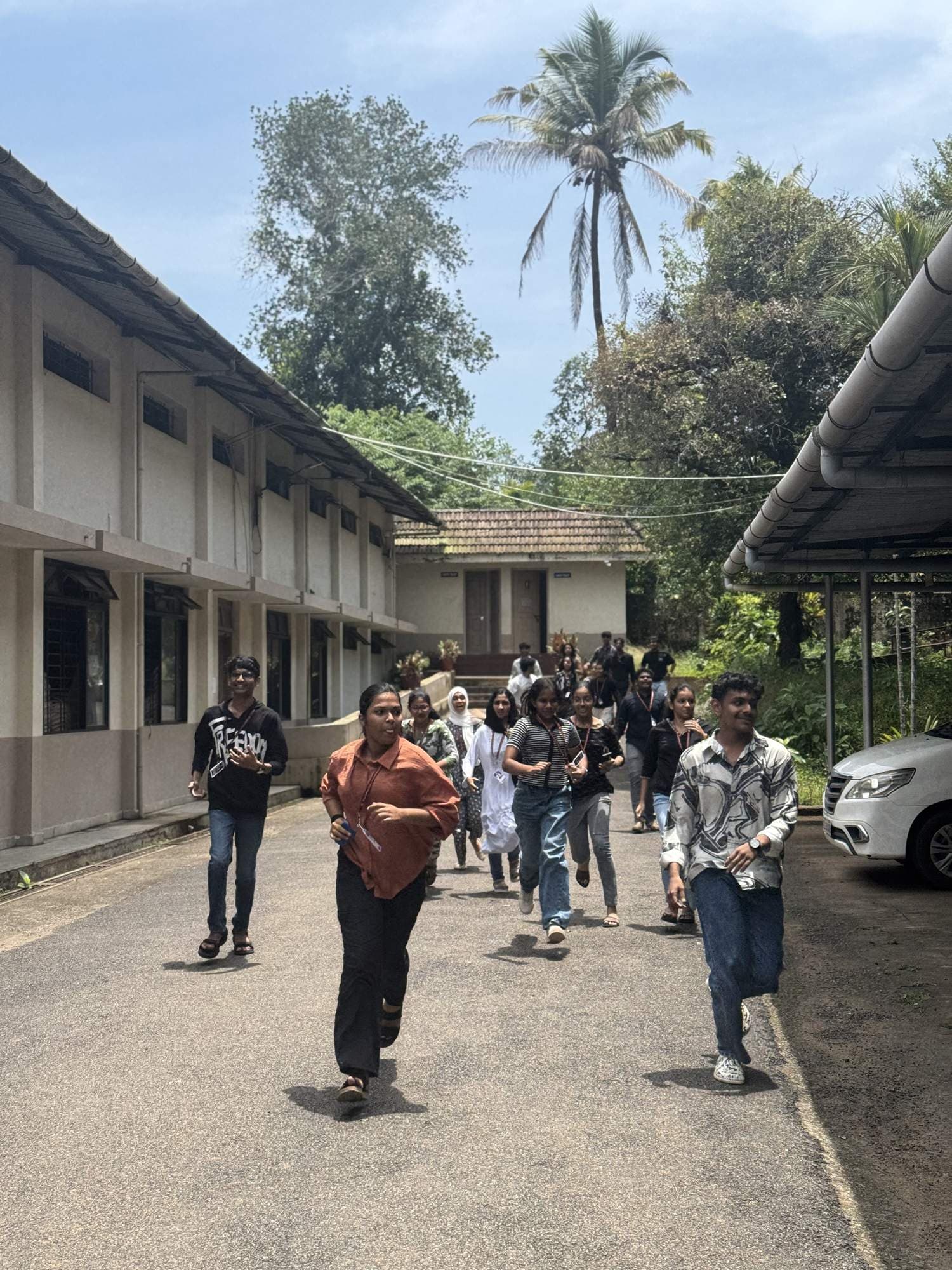Students taking part in an outdoor Renascence activity